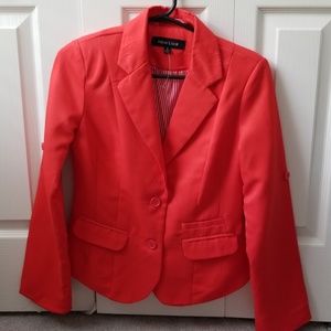 Coral colored small petite blazer